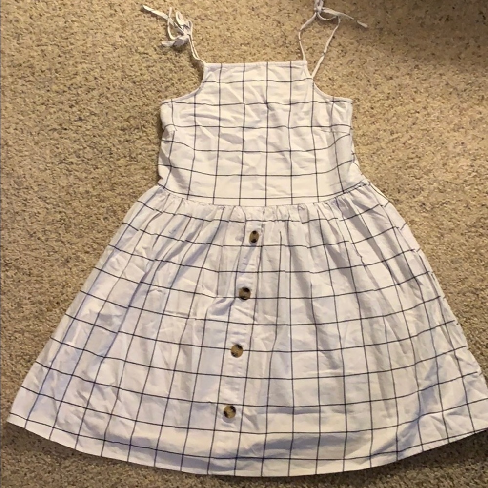 ASOS Design Button Through Check Mini Sun Dress